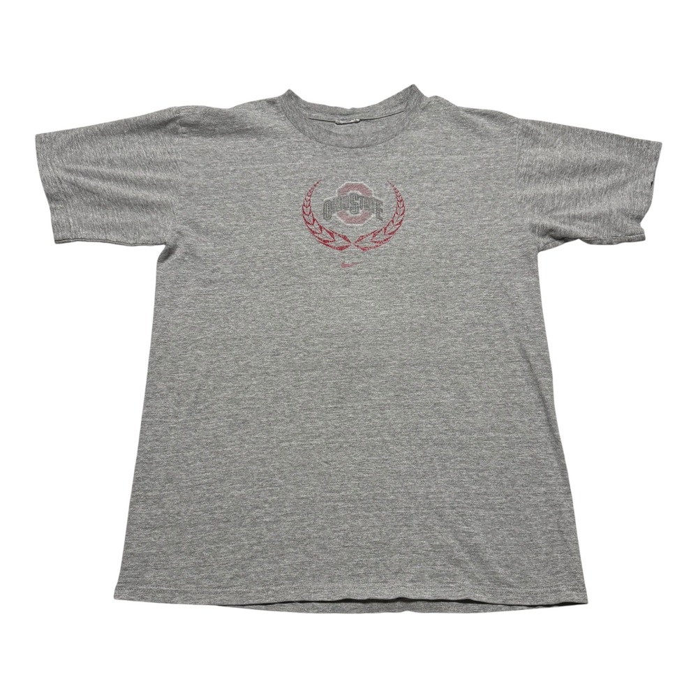 Vintage 2000s Nike Ohio State Buckeyes Gray Center Swoosh Shirt Men's Medium